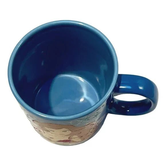 Disney Mug 3D Ariel Blue Glitter Ceramic 20 oz Unused - Picture 3 of 7